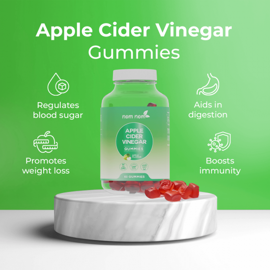 Nom nom Apple Cider Vinegar (Apple flavor) 60 gummies